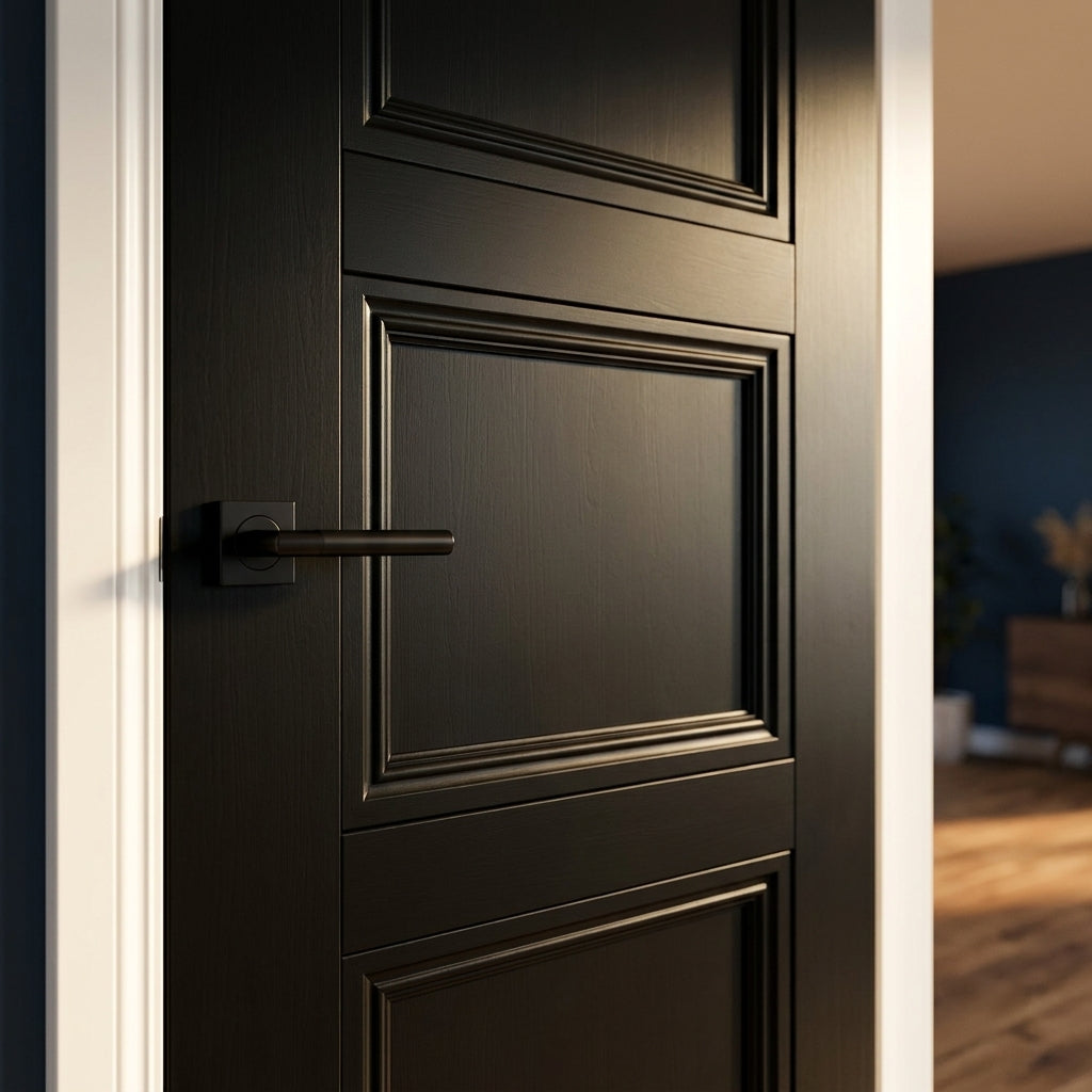 Black Internal Made-to-Measure Fully Finished Elegance Ripley Door - detail view