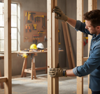 Premium Oak Door Mullion for Exterior Frames - Ideal for Sidelight Configurations