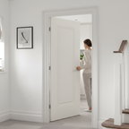 Premium White Primed Internal Door with Solid Engineered Core - Classic Design and Flexible Sizing Options