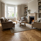 14mm Natural Oak Herringbone Engineered Wood Flooring Brushed & Oiled