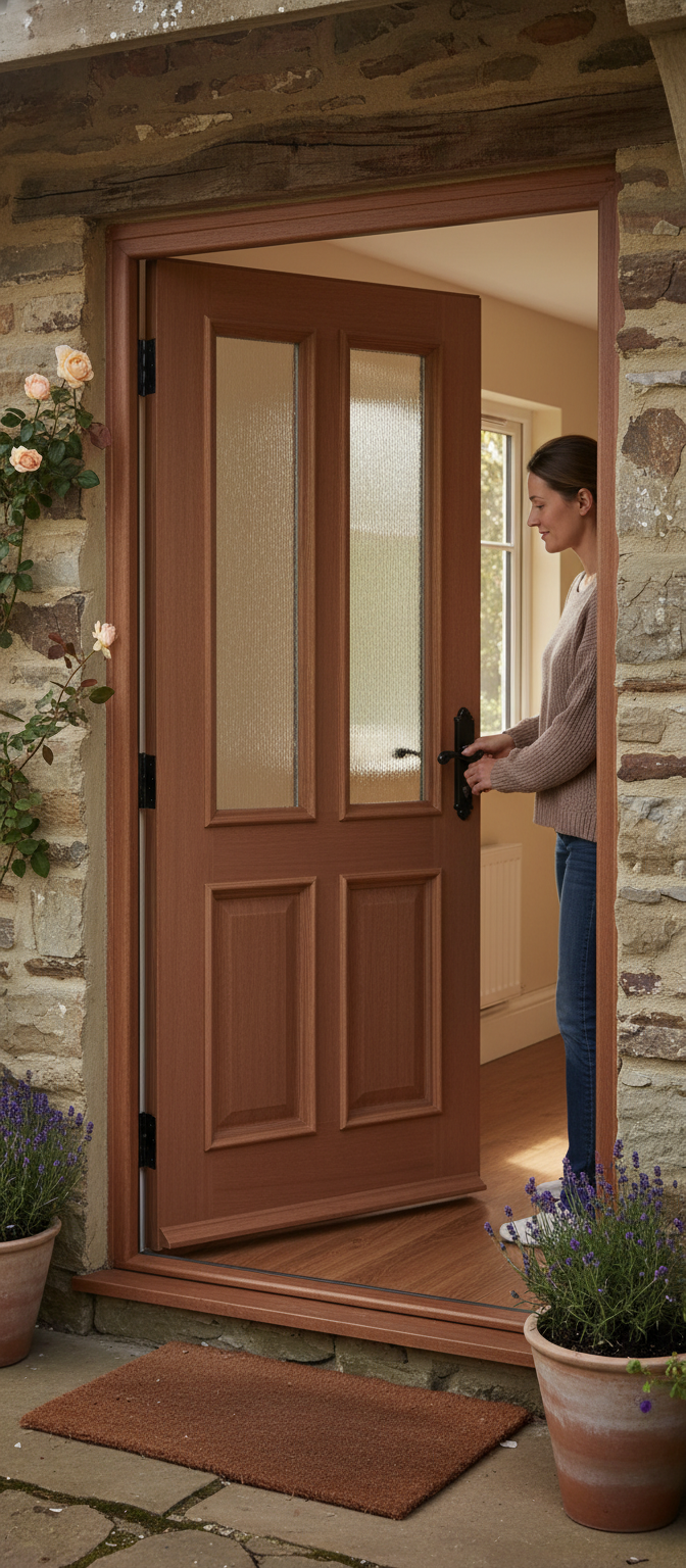 Premium Unglazed Hardwood External Door with Raised Moulding, Suitable for Double Glazing Up to 16mm Thick