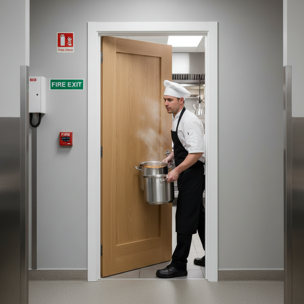 Made-to-Measure FD30 Fire Door with Unfinished Oak Finish, Custom Sizing, and 30 Minutes Fire Resistance - Image 2