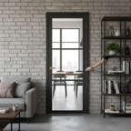 Premium Clear Glazed Custom Made Industrial Style Door with Solid Core and 10-Year Warranty