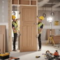 Premium Heavy Duty Fire Door with American White Oak Veneer and Multiple Panel Options for Enhanced Safety and Design