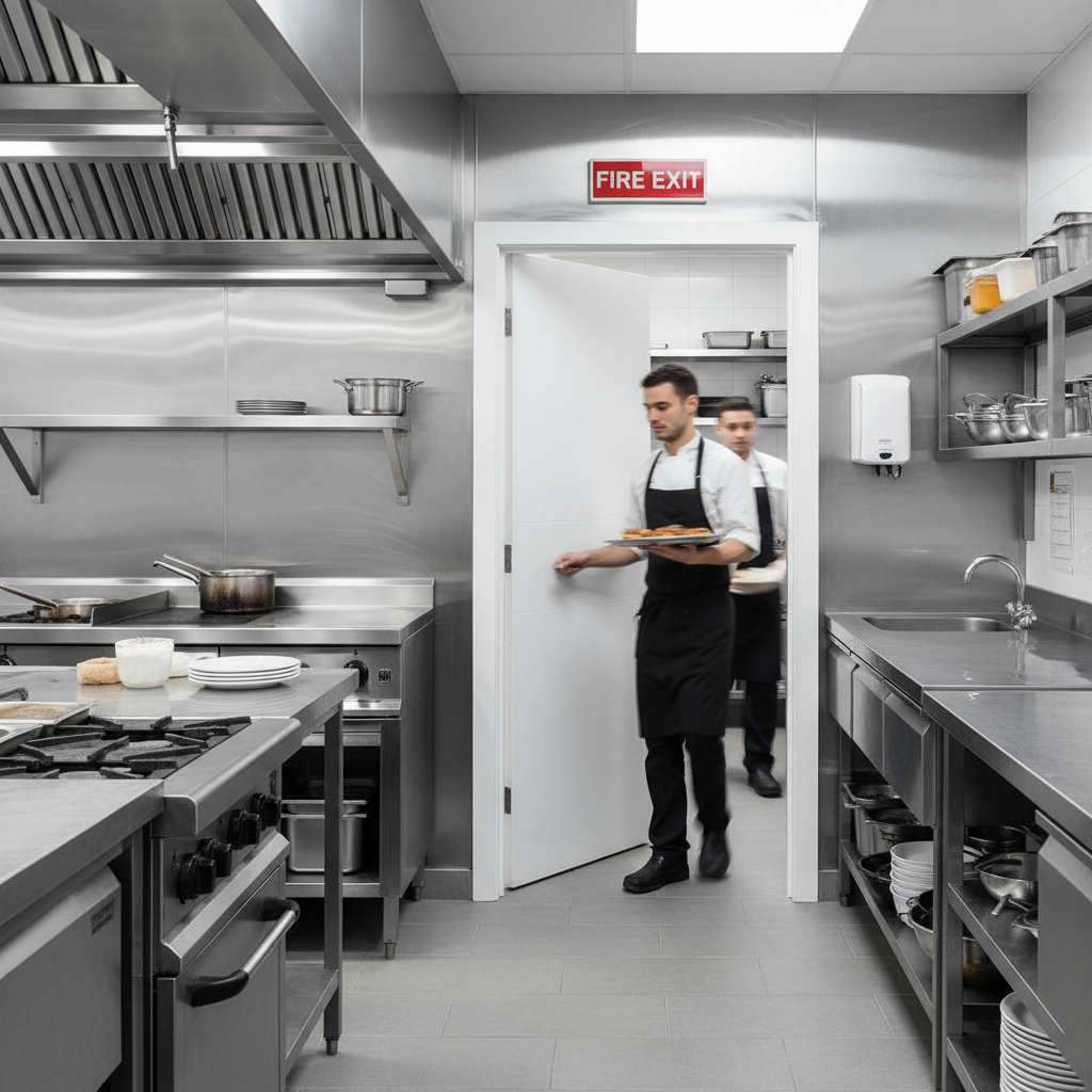 Premium Custom Made White Flush Fire Door FD30 - Bespoke Sizes and Designs Available