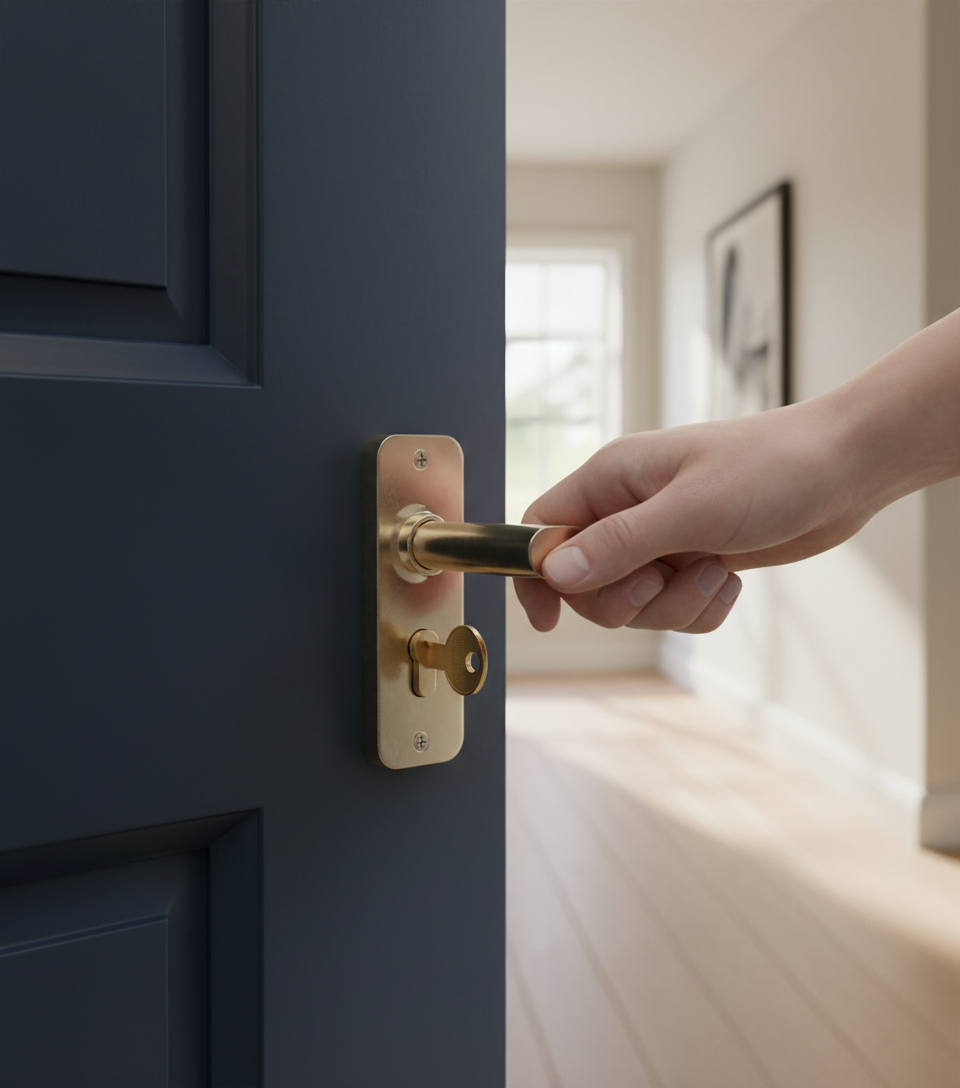 Premium 2.5" Interior Sash Lock with 2 Lever Mechanism for 35mm to 40mm Thick Doors