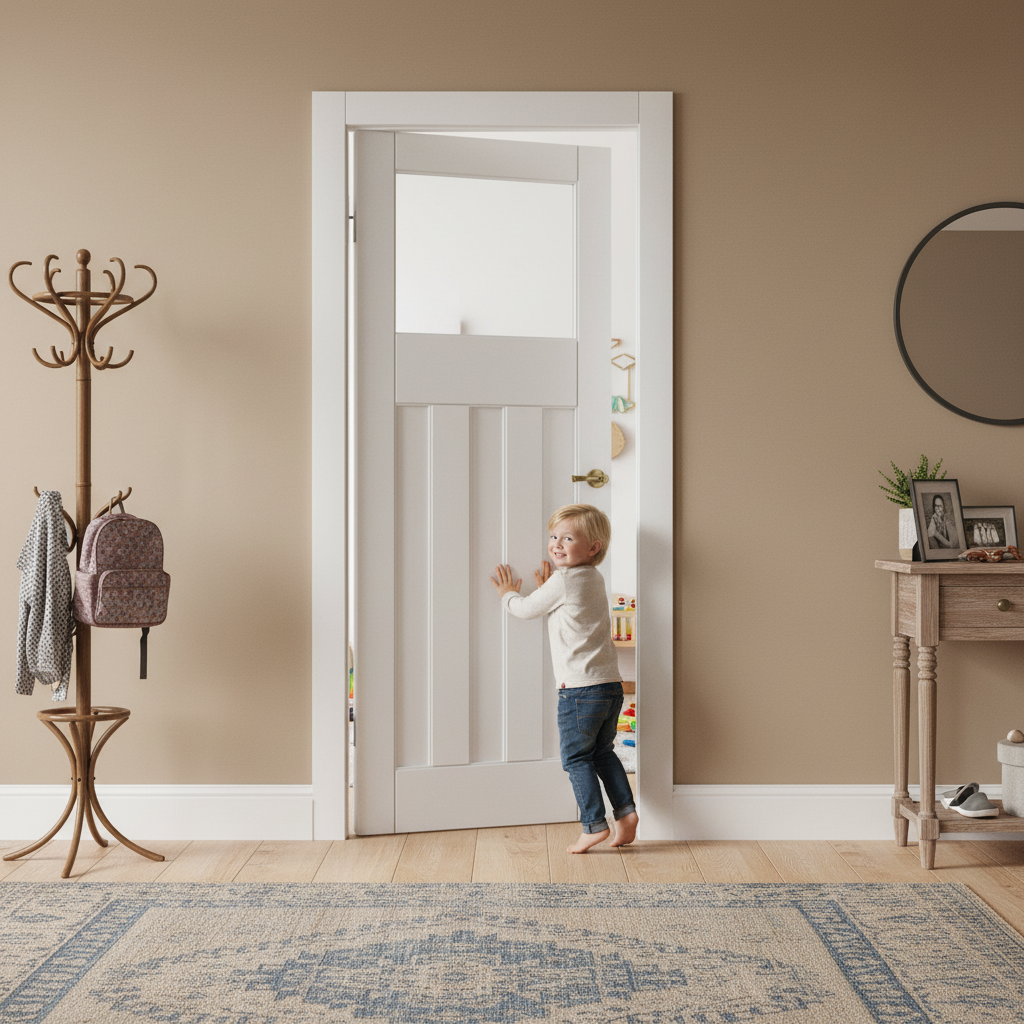 Premium White Internal Primed 3 Panel Deco Door - Classic Design, Durable Construction, Ready for Custom Finish - Image 2