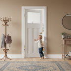 Premium White Internal Primed 3 Panel Deco Door - Classic Design, Durable Construction, Ready for Custom Finish - Image 2
