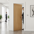 Premium Internal Fully Finished Oak Fire Door - 30 Minute FD30 Certification with Solid Core and Clear Toughened Glass