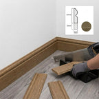 Laminate Skirting Board Medium Oak 2400mm x 15mm x 63-116mm