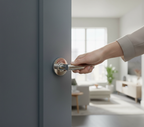 Polished Chrome Lever Handle on Round Rose - Luxurious Design with Complete Fixings for Modern Doors - Image 2
