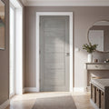 Light Grey Internal FD30 Fire Door, Fully Finished, Laminate, Solid Core