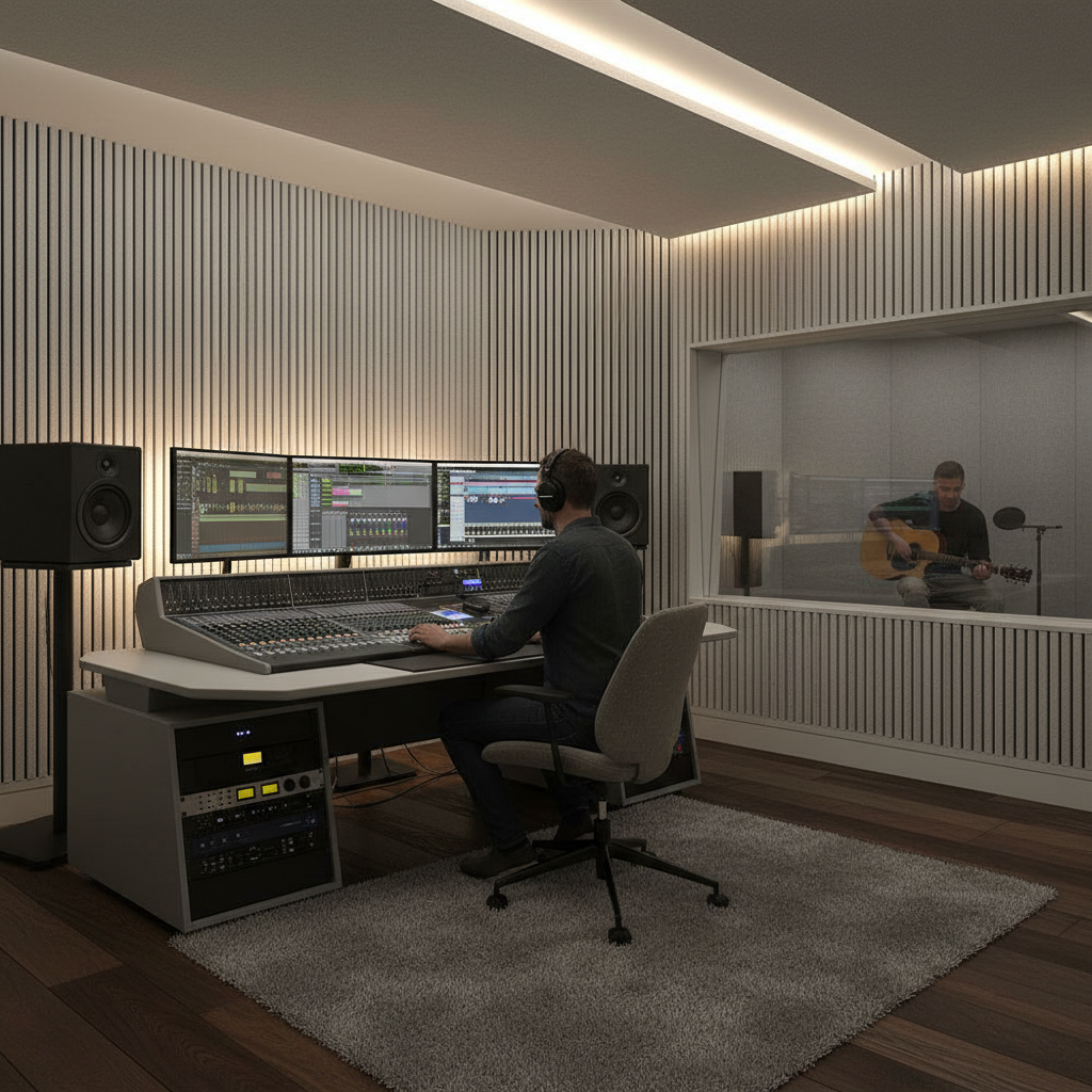 Premium Light Grey Acoustic Slat Wall Panelling with Sound-Absorbing Backing for Enhanced Aesthetics and Noise Reduction