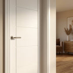 Internal Primed White Pedrena Door with Semi-Solid Core - detail view