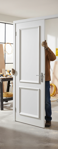Premium White Moulded Smooth Two Panel Internal Door with Fire Door Option and 10-Year Guarantee