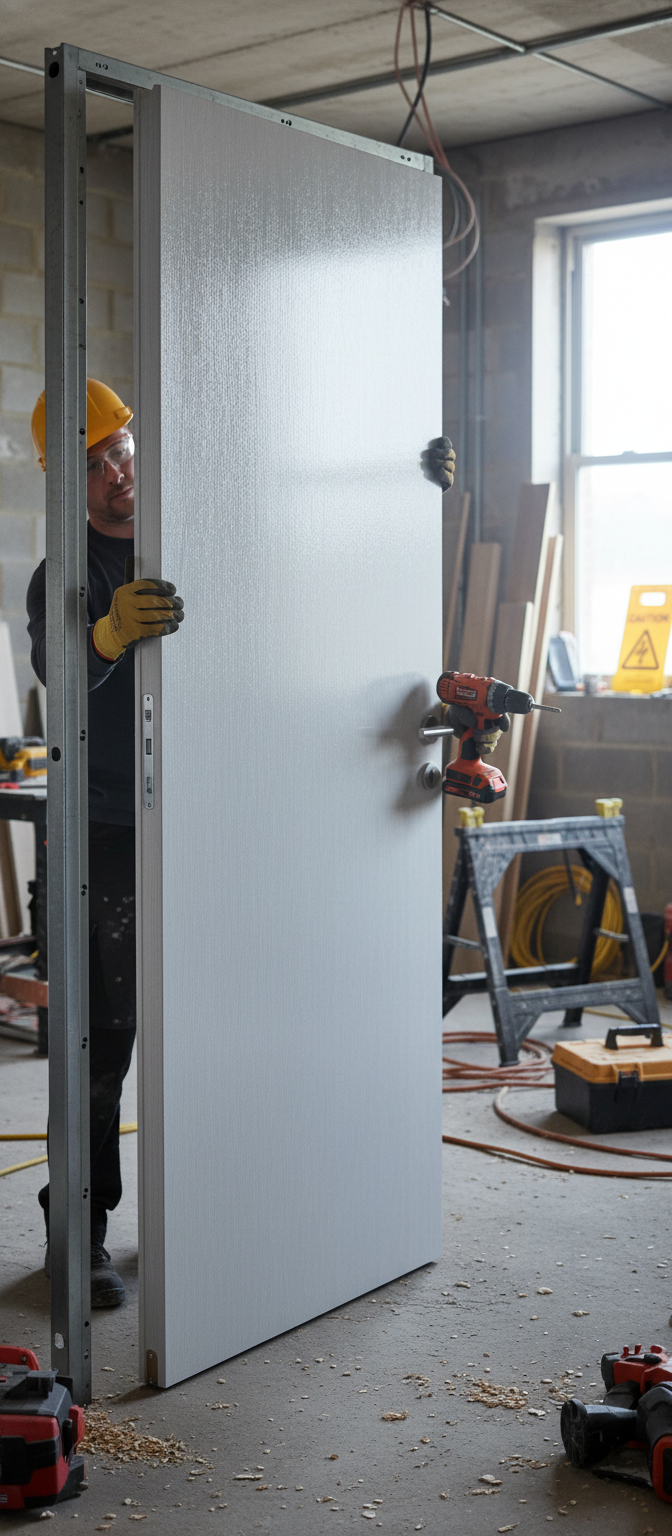 Premium High Gloss FD30 Fire Door - Bespoke Sizes and Finishes for All Homes - High-Quality Professional Grade for Industrial and Commercial Applic...
