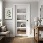 Internal White Shaker Door with 4 Light Obscure Glass, Primed, Made-to-Measure