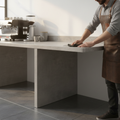 Premium Rounded Edge Laminate Upstand 3000mm - Elegant Stone Effect for Modern Kitchens