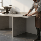 Premium Rounded Edge Laminate Upstand 3000mm - Elegant Stone Effect for Modern Kitchens