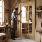 Premium Clear Pine Internal Unfinished Door with Clear Toughened Glass for Elegant Interior Design