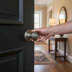 Premium Round Reeded Mortice Door Knob with 50mm Round Rose in Gun Metal Finish for Traditional Doors - Image 2