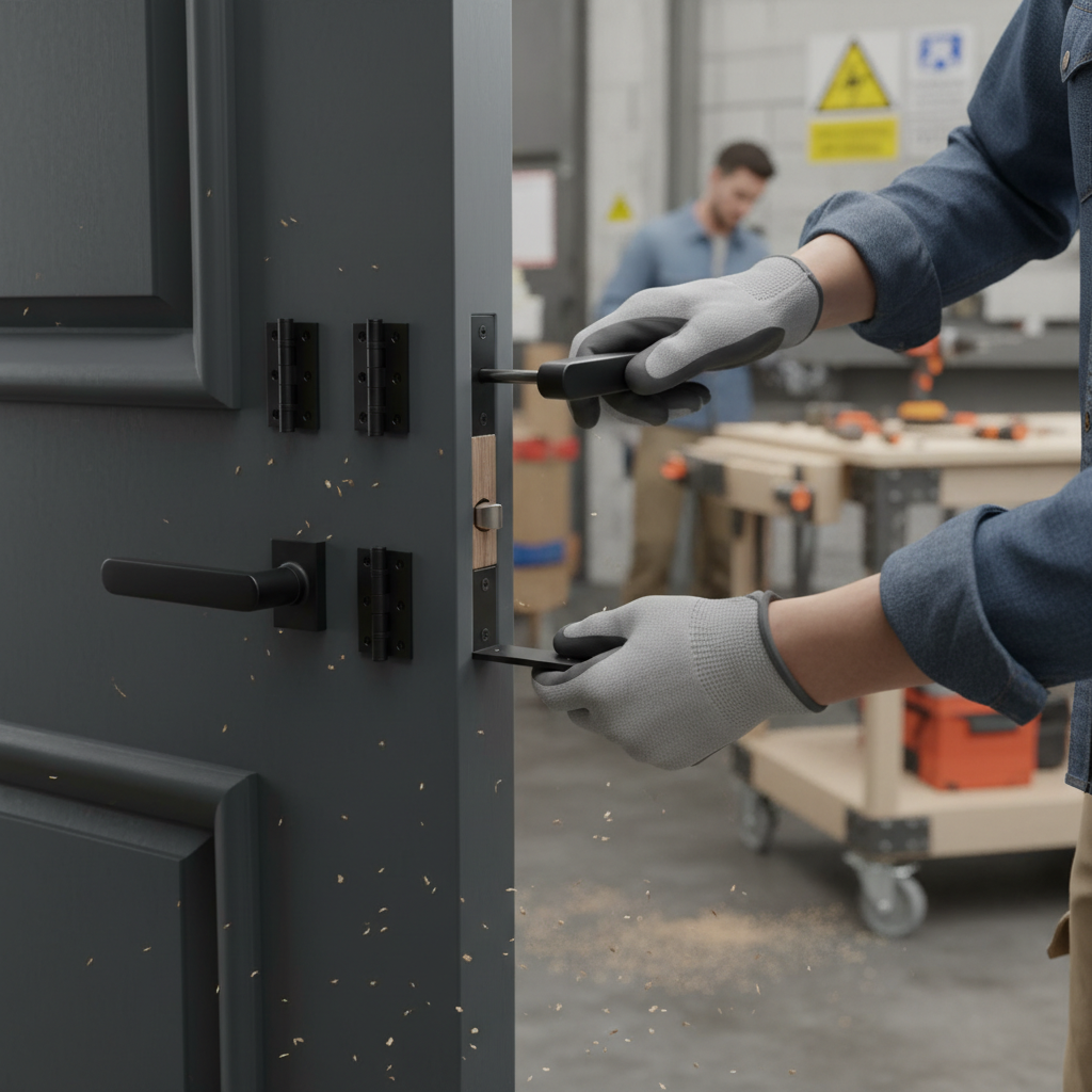 Premium Matt Black Interior Door Handle Pack - Sleek Finish with Hinges and Latch Options for Industrial Style Doors