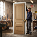 Premium 3 Panel Oak Interior Fire Door with Solid Core and Bespoke Sizing Options