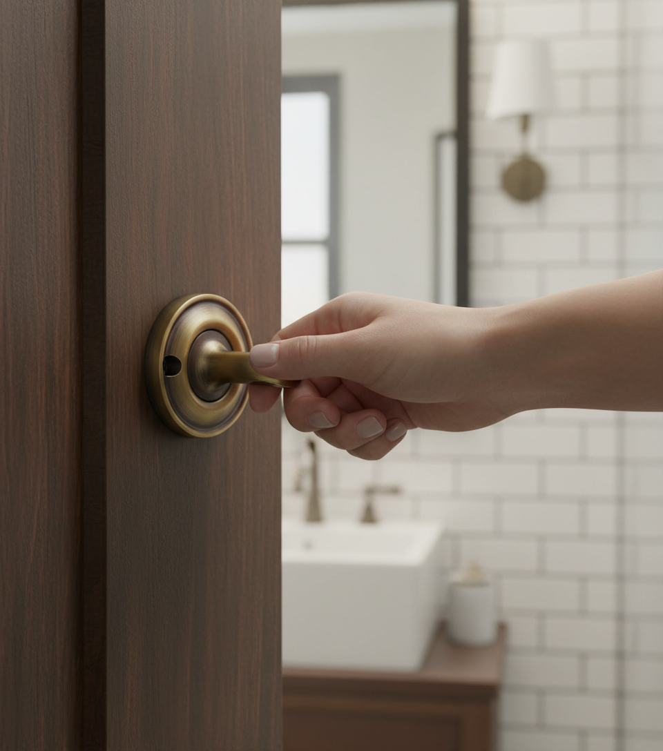 Premium Privacy Thumb Turn with 5mm Spindle for Bathroom Doors - High-Quality Professional Grade for Industrial and Commercial Applications