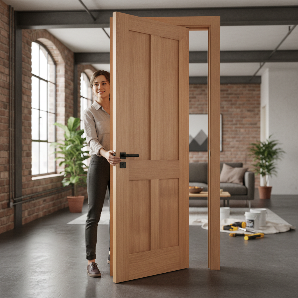 Bristol Oak 4 Panel Internal Door