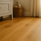 Oak Engineered Wood Flooring, 14mm Thick, Brushed UV Lacquered Finish - detail view