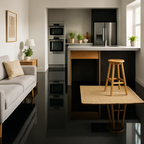 High Gloss 8mm Black Lustre Laminate Flooring for Stunning Interiors