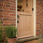 Hardwood External Door Unfinished with 14mm Double Clear Glass