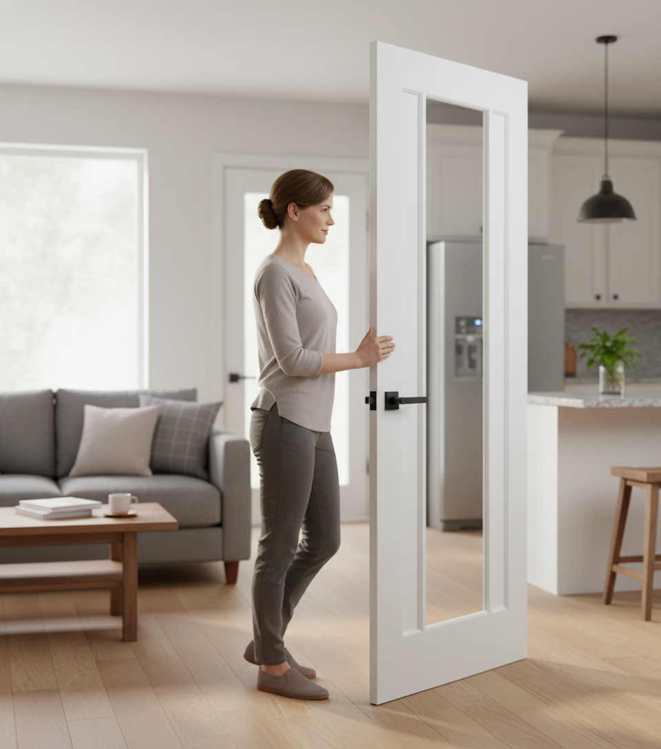 Premium 3 Panel Internal Door with Decorative Beading, Engineered Construction, and Environmentally Friendly Timber