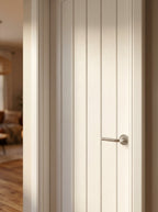 White Internal Cottage Door Fully Finished with Textured Lifestyle Design - detail view