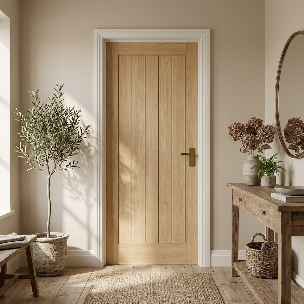 Cottage Oak Internal Laminate Door, Fully Finished, Semi-Solid Core