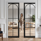 Premium Clear Glazed Double Pocket Door System with Top-Hung Frame, Adjustable Jambs, and 15-Year Guarantee