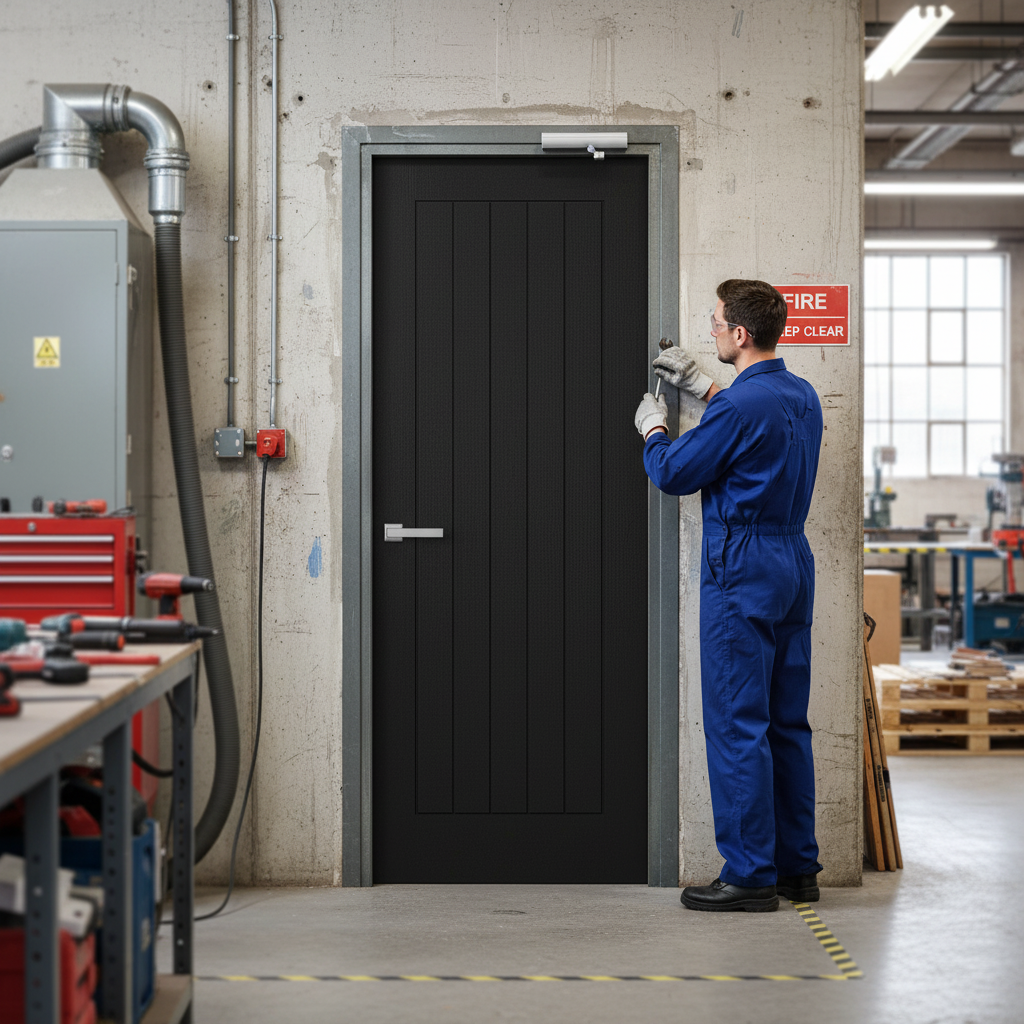 Premium Internal Fully Finished Oak Fire Door with FD30 Rating for Enhanced Fire Protection in Modern Interiors