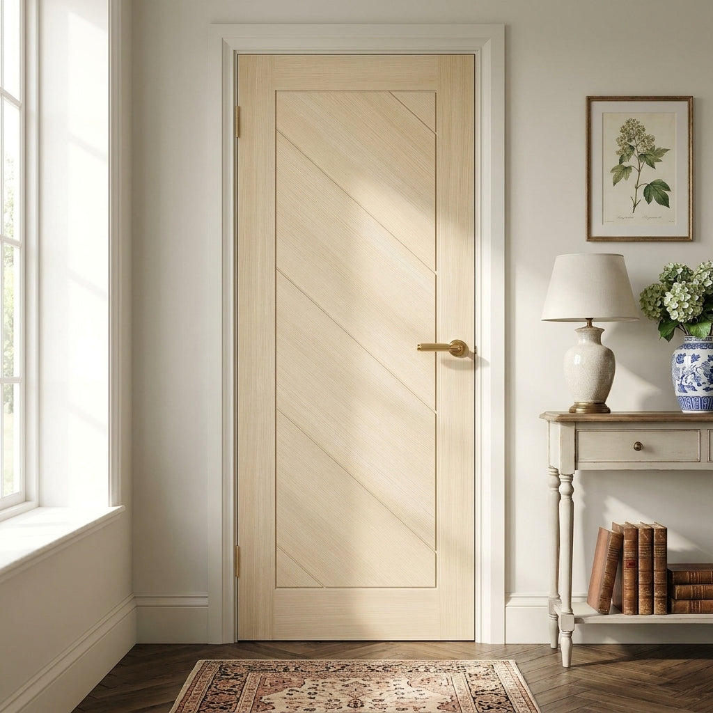 Blonde Oak Internal Door Fully Finished Stockholm