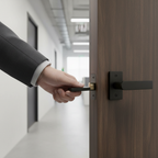 Premium CE13 Fire Rated Bolt Through Tubular Latch 63mm - Matt Black Finish for Fire Doors - Image 2