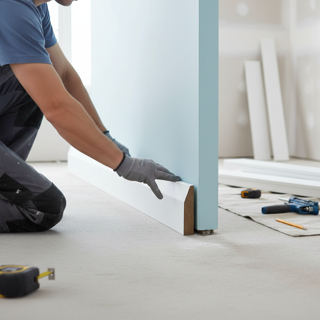 Premium White Half Splayed Skirting Pack - Pre-Primed MDF, 3.6M Length, 145mm Width, Perfect for Home Interiors