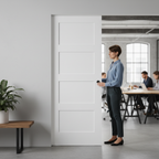 Premium Flush Pocket Door Set with No Bottom Track - Space-Saving and Discreet Design for Home Interiors