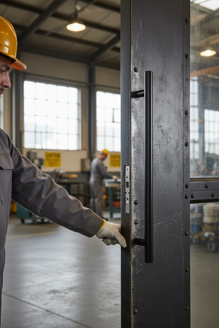 Premium Matt Black T Bar Pull Handle 600mm - Contemporary Design with Bolt Through Fixing