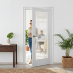Premium Internal White Door with Ocean Glass Pane - Primed, Textured Finish, and Trimmable Design for Modern Interiors - Image 2