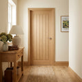Internal Unfinished Oak Door - Toledo 3 Panel Design