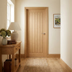 Internal Unfinished Oak Door - Toledo 3 Panel Design