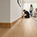 High Gloss Oak Skirting Board 2400mm x 58mm x 19mm for Water Resistance