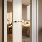 Internal White Door with Made-to-Measure 1 Light Toughened Obscure Glass - detail view