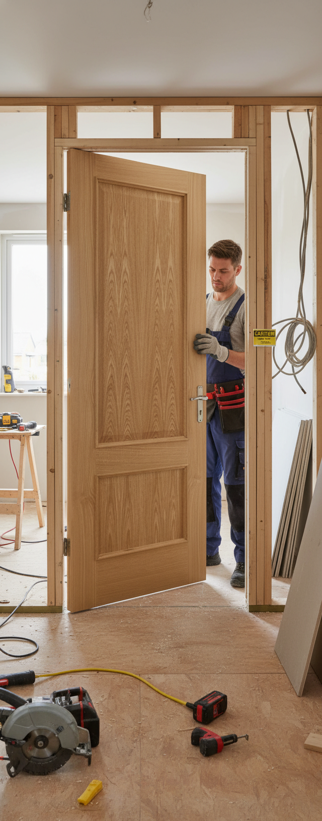 Premium Oak 2 Panel Internal Door with Raised Mouldings, Unfinished for Customization