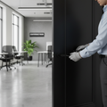 Premium Internal Fully Finished Black Lancaster 1 Panel Door with Solid Core and Trimmable Design for Contemporary Interiors