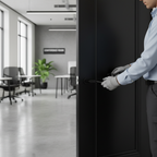 Premium Internal Fully Finished Black Lancaster 1 Panel Door with Solid Core and Trimmable Design for Contemporary Interiors